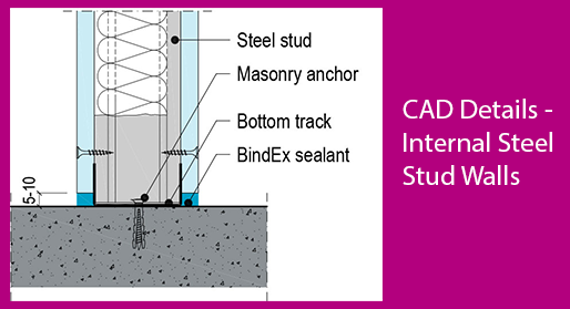 Siniat CAD Details Internal Steel Stud walls